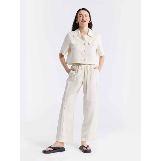 Linen Blend Shirt & Pants Set Linen Blend Shirt & Pants Set