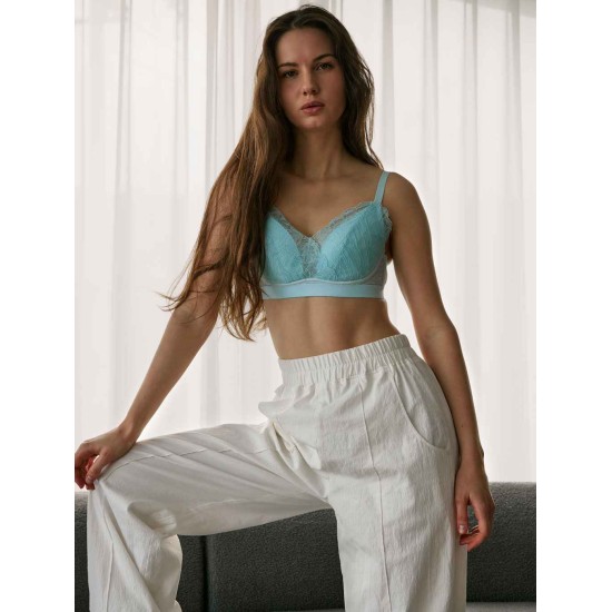 Polka Dots Detail Wide Bottom Strap Bralette Polka Dots Detail Wide Bottom Strap Bralette