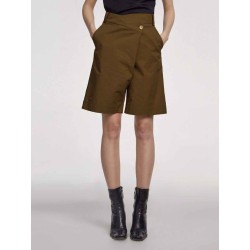 Off-center Pure Cotton Shorts
