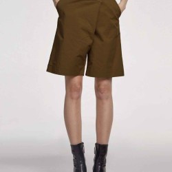Off-center Pure Cotton Shorts