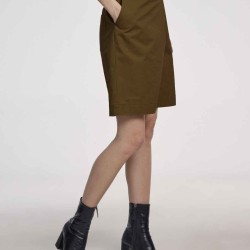 Off-center Pure Cotton Shorts