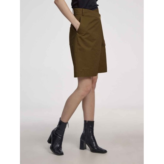 Off-center Pure Cotton Shorts Off-center Pure Cotton Shorts