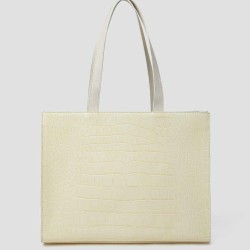Crocodile Print Faux Leather Handbag