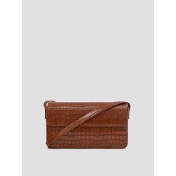 Classy Croc-effect Crossbody Bag