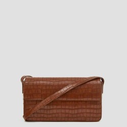 Classy Croc-effect Crossbody Bag
