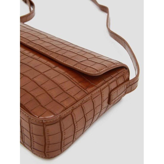 Classy Croc-effect Crossbody Bag Classy Croc-effect Crossbody Bag
