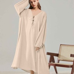 Roomy Drawstring Detail Sleepwear