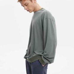 Round Neck Splicing Long Sleeve T-shirts