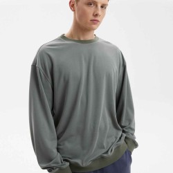Round Neck Splicing Long Sleeve T-shirts