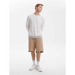 Round Neck Splicing Long Sleeve Top