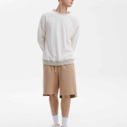 Round Neck Splicing Long Sleeve Top