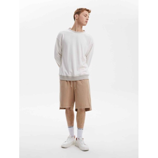 Round Neck Splicing Long Sleeve Top Round Neck Splicing Long Sleeve Top