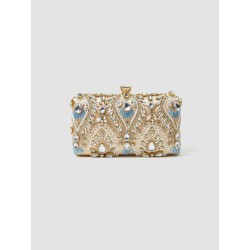 Beading Crystal Satin Clutch