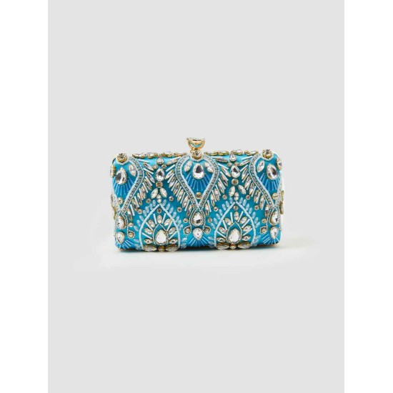 Beading Crystal Satin Clutch Beading Crystal Satin Clutch