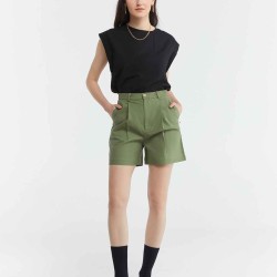 A-line Pleated Detail Shorts