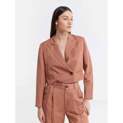 Cropped Single Buttoned Blazer