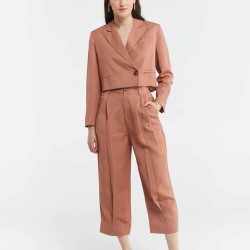 Cropped Single Buttoned Blazer