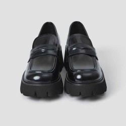 Shiny Leather Penny Loafers