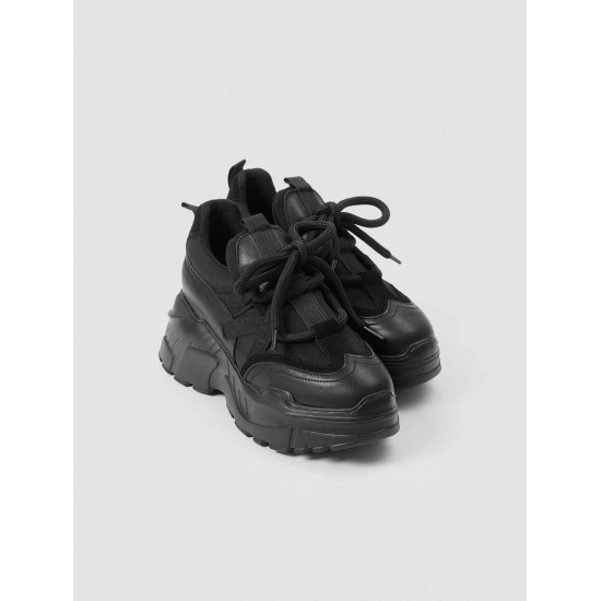 Round Toe Leather Sneakers Round Toe Leather Sneakers