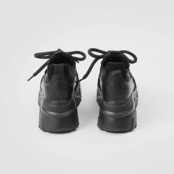Round Toe Leather Sneakers