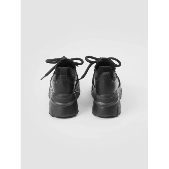 Round Toe Leather Sneakers Round Toe Leather Sneakers