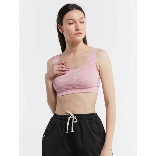 Ribbed Square Neck Sporty Bra Ribbed Square Neck Sporty Bra