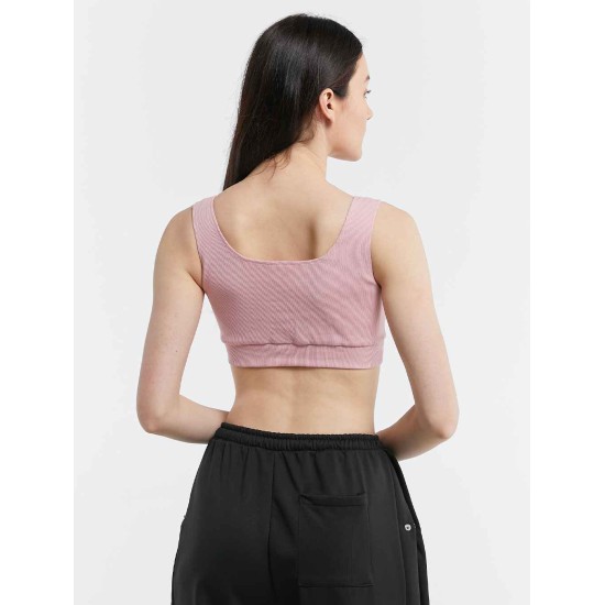 Ribbed Square Neck Sporty Bra Ribbed Square Neck Sporty Bra
