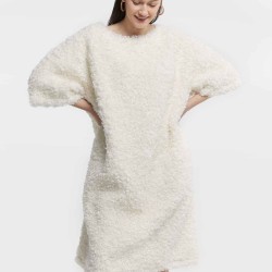 Relaxed Fleece Midi Dress