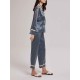 Notched Suit Silk Pajama Set Notched Suit Silk Pajama Set