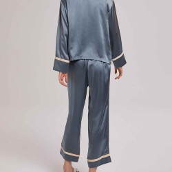 Notched Suit Silk Pajama Set