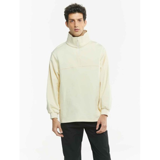 Seam-Detail Polo Collar Half-Zip Sweatshirt Seam-Detail Polo Collar Half-Zip Sweatshirt