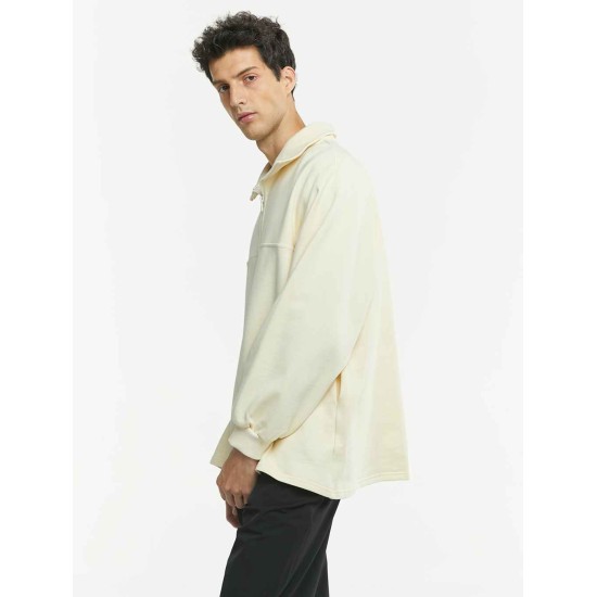 Seam-Detail Polo Collar Half-Zip Sweatshirt Seam-Detail Polo Collar Half-Zip Sweatshirt