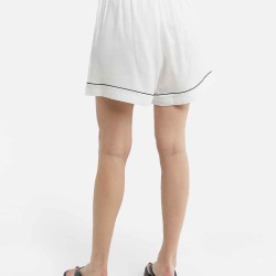 Smooth Plain Contrast Trim Shorts