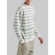 Stripe Crew Neck Pure Cotton Sweatshirt Stripe Crew Neck Pure Cotton Sweatshirt