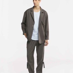 Asymmetrical Flat Collar Blazer