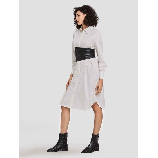 Corset Belted Shirt Dress Corset Belted Shirt Dress