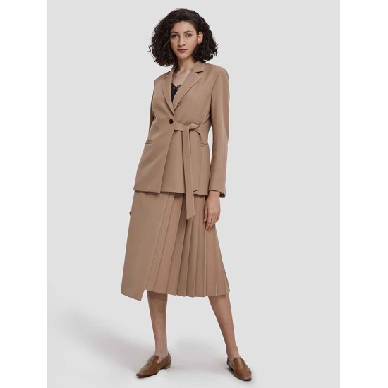 Single-Button Tied-Waist Blazer Single-Button Tied-Waist Blazer