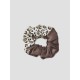 Silk Two-Tone Leopard Scrunchie Silk Two-Tone Leopard Scrunchie