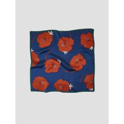 Painterly Floral Print Silk Scarf