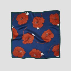 Painterly Floral Print Silk Scarf
