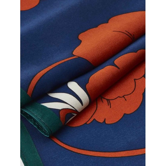 Painterly Floral Print Silk Scarf Painterly Floral Print Silk Scarf