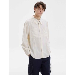 Basic Linen Blend Long Sleeve Shirt