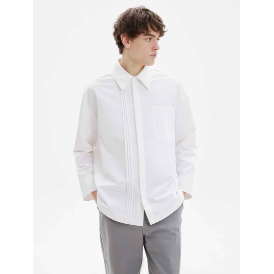 Classic Comfy Pocket Shirt With Pleat Detail Classic Comfy Pocket Shirt With Pleat Detail