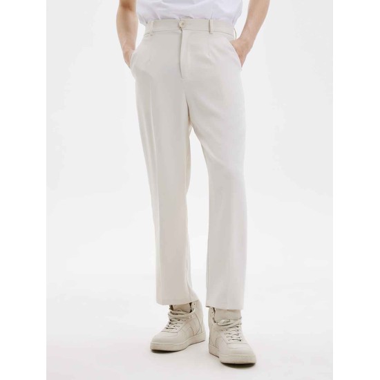 Classic Tailored Plain Straight-Leg Pants Classic Tailored Plain Straight-Leg Pants