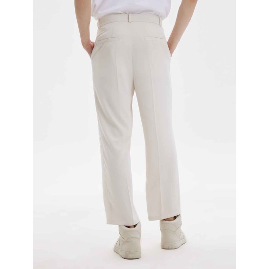 Classic Tailored Plain Straight-Leg Pants Classic Tailored Plain Straight-Leg Pants