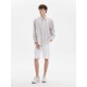 Straight Waist Cuffed Cotton Blend Shorts Straight Waist Cuffed Cotton Blend Shorts