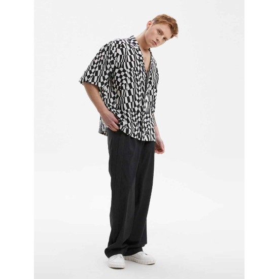 Free Checkered Lapel Collar Shirt Free Checkered Lapel Collar Shirt