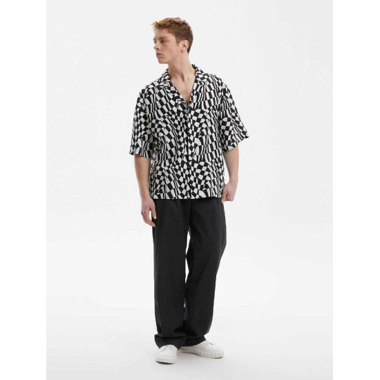 Free Checkered Lapel Collar Shirt Free Checkered Lapel Collar Shirt