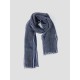 Striped Linen Eyelash Trim Scarf Striped Linen Eyelash Trim Scarf