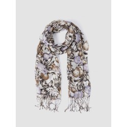 Tissue Print Linen Scarf